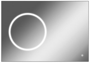 Зеркало Eclipse 100 black с подсветкой Sansa (SE1032Z) в Шадринске - shadrinsk.ok-mebel.com | фото