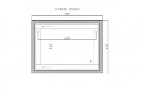 Зеркало Лондон 800х600 с подсветкой Домино (GL7019Z) в Шадринске - shadrinsk.ok-mebel.com | фото 8